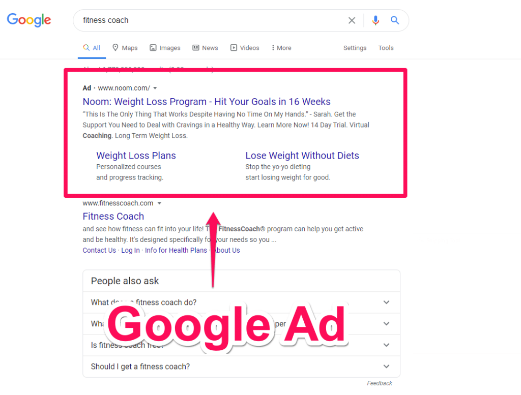 Google ads advertising for coaching business